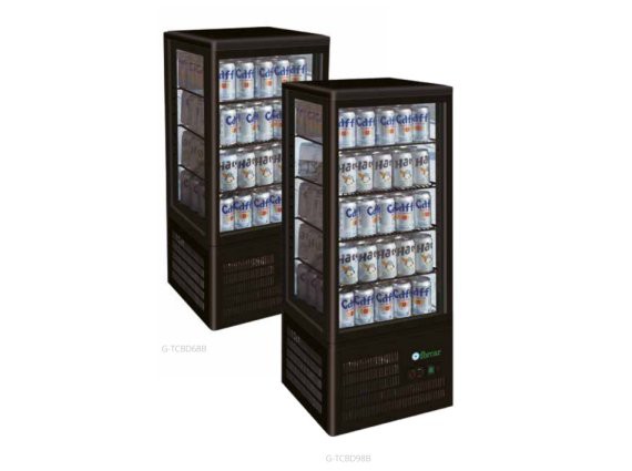 Vetrina refrigerata tutto vetri G-TCBD68B +2/+8°C.